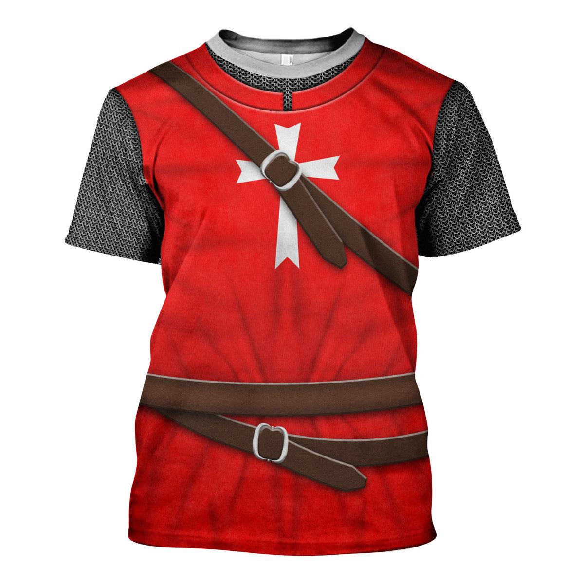 Gearhomie Knight Hospitaller of Saint John Costume Hoodie Sweatshirt T-Shirt Tracksuit - Gearhomie.com