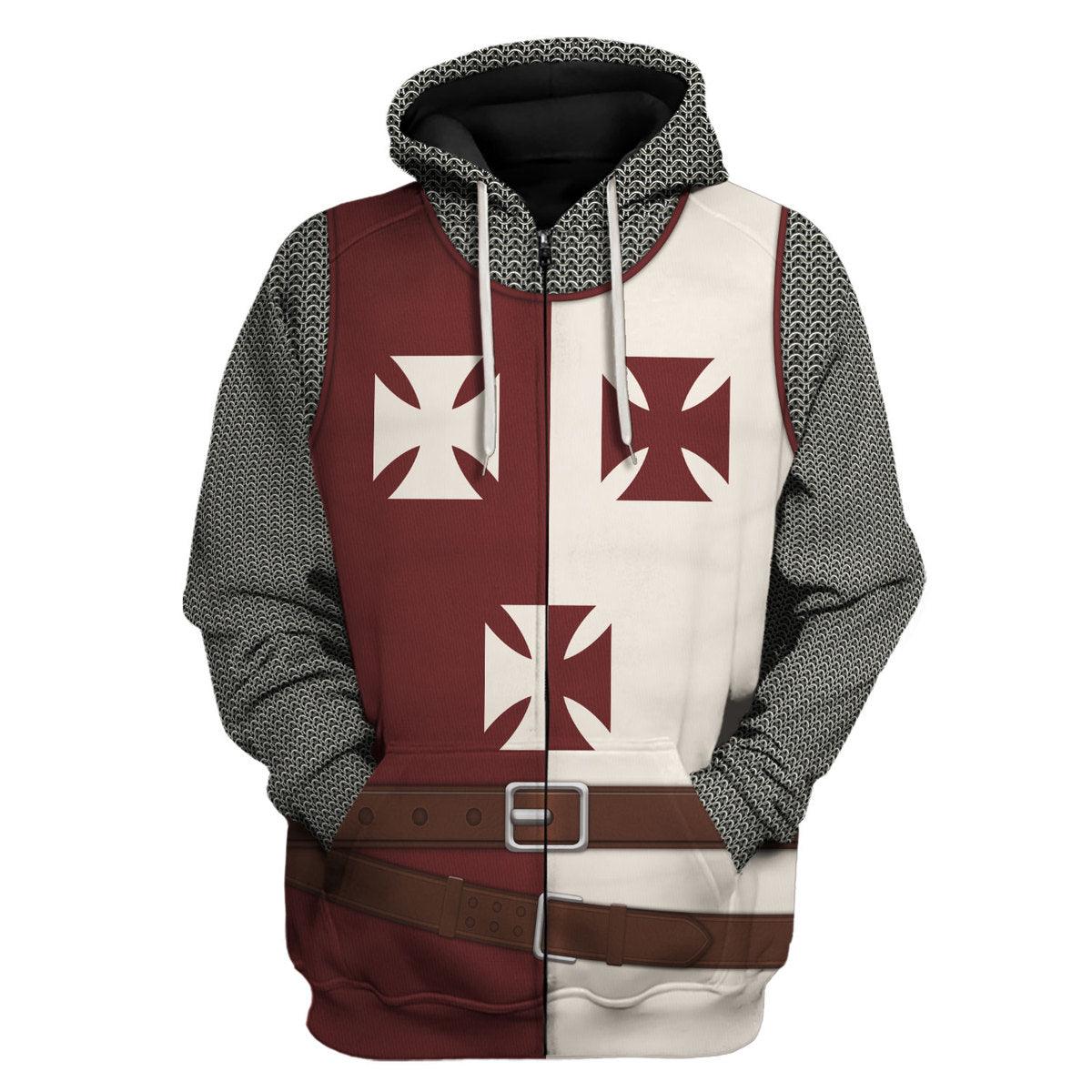 Gearhomie Knight Kingdom of Heaven Costume Hoodie Sweatshirt T-Shirt Tracksuit - Gearhomie.com