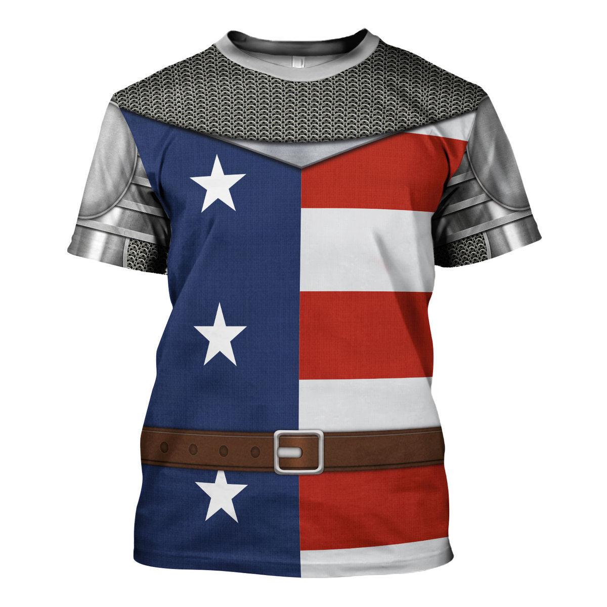 Gearhomie Knight Of U S A Costume Hoodie Sweatshirt T-Shirt Tracksuit - Gearhomie.com