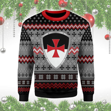 Gearhomie Knight Templar Christmas Ugly Sweater - Gearhomie.com