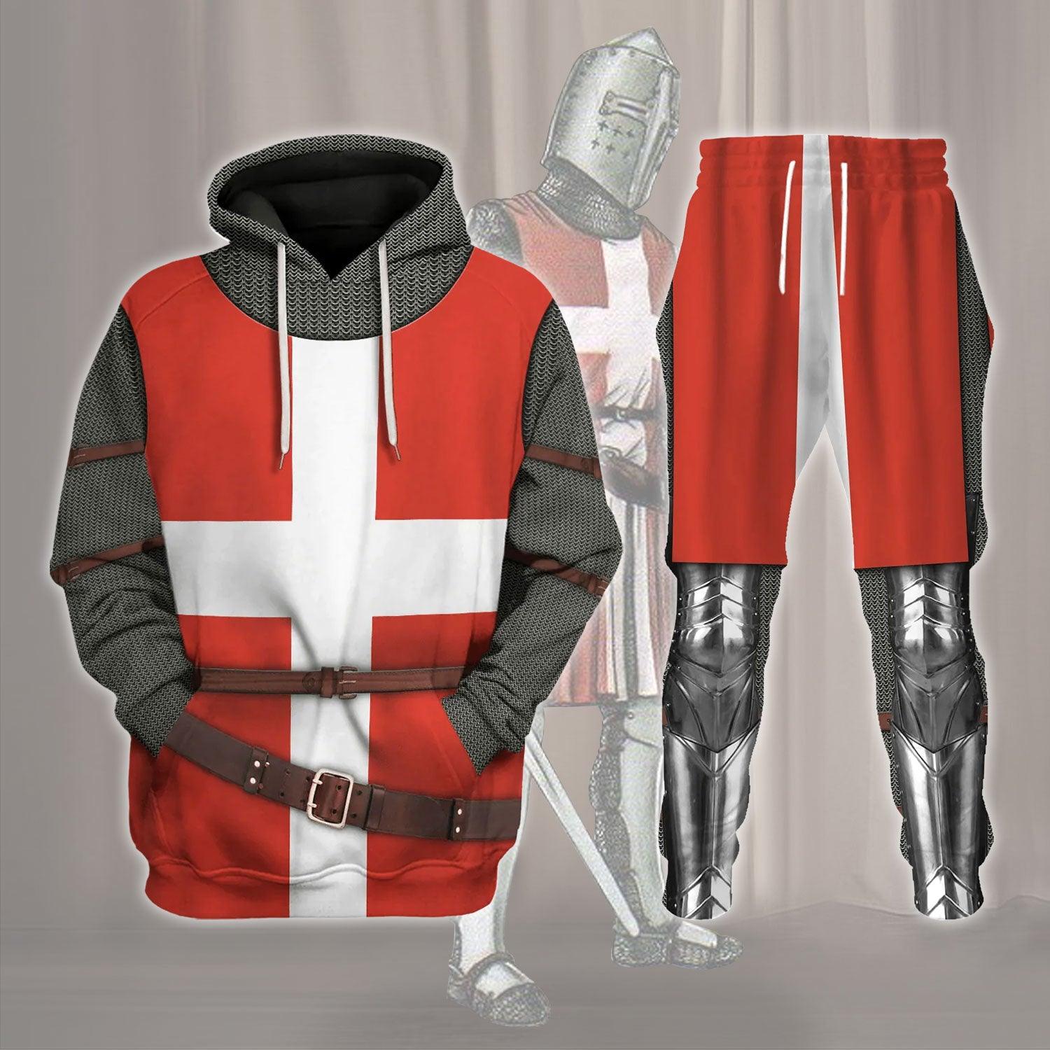 Gearhomie Knights Hospitaller The Order of Knights of the Hospital of Saint John of Jerusalem Costume Hoodie Sweatshirt T-Shirt Tracksuit - Gearhomie.com