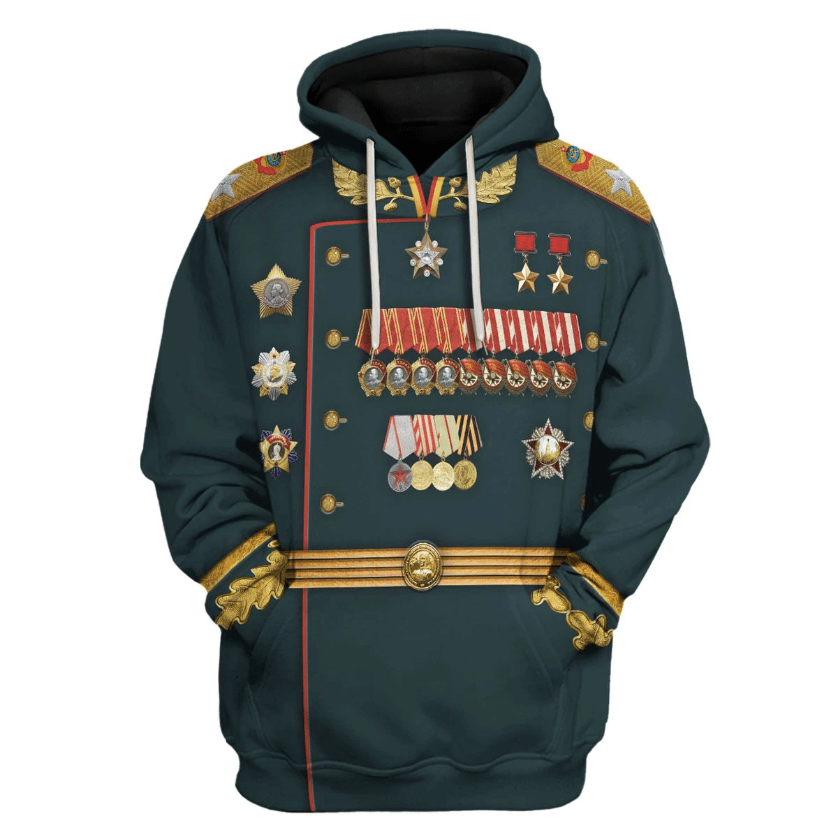 Gearhomie Konstantin Rokossovsky Red Army Commanders Costume Hoodie Sweatshirt T-Shirt Tracksuit - Gearhomie.com