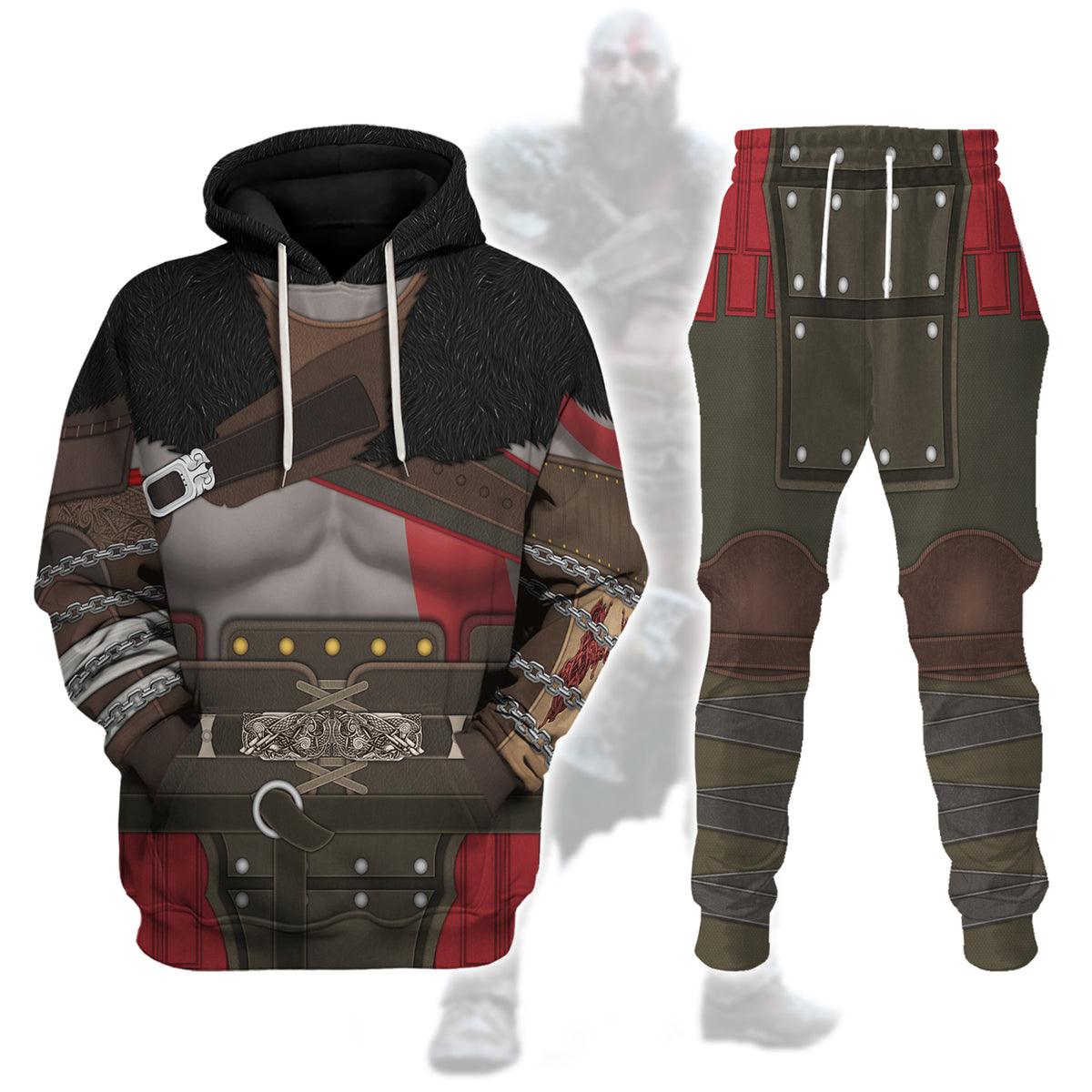 Gearhomie Kratos Costume Hoodie Sweatshirt T-Shirt Sweatpants - Gearhomie.com