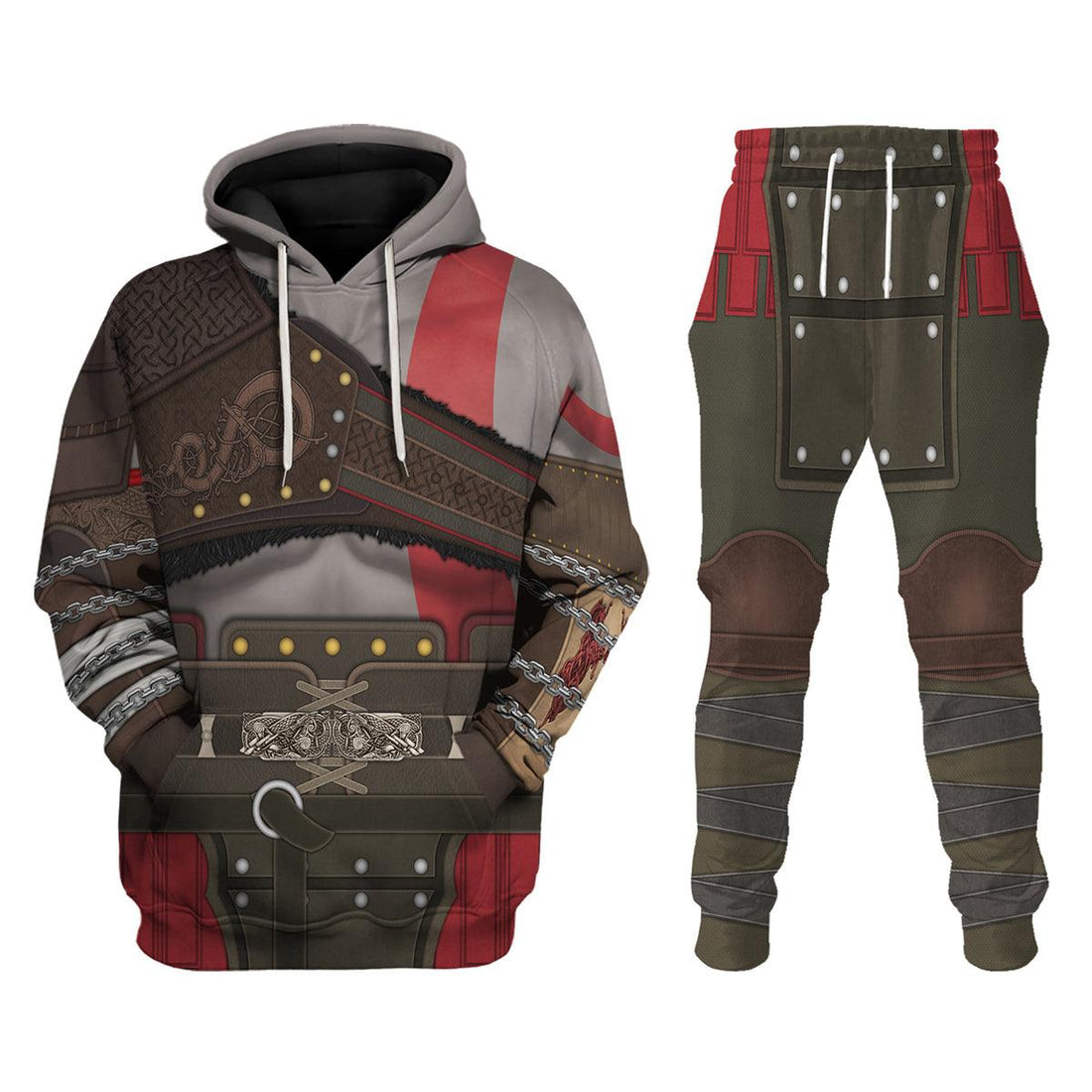 CustomsPig Kratos GOW Costume Hoodie Sweatshirt T-Shirt Sweatpants - CustomsPig.com