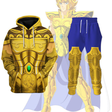 Gearhomie Leo Aiolia Saint Seiya Costume Hoodie Sweatshirt T-Shirt Tracksuit - DucG