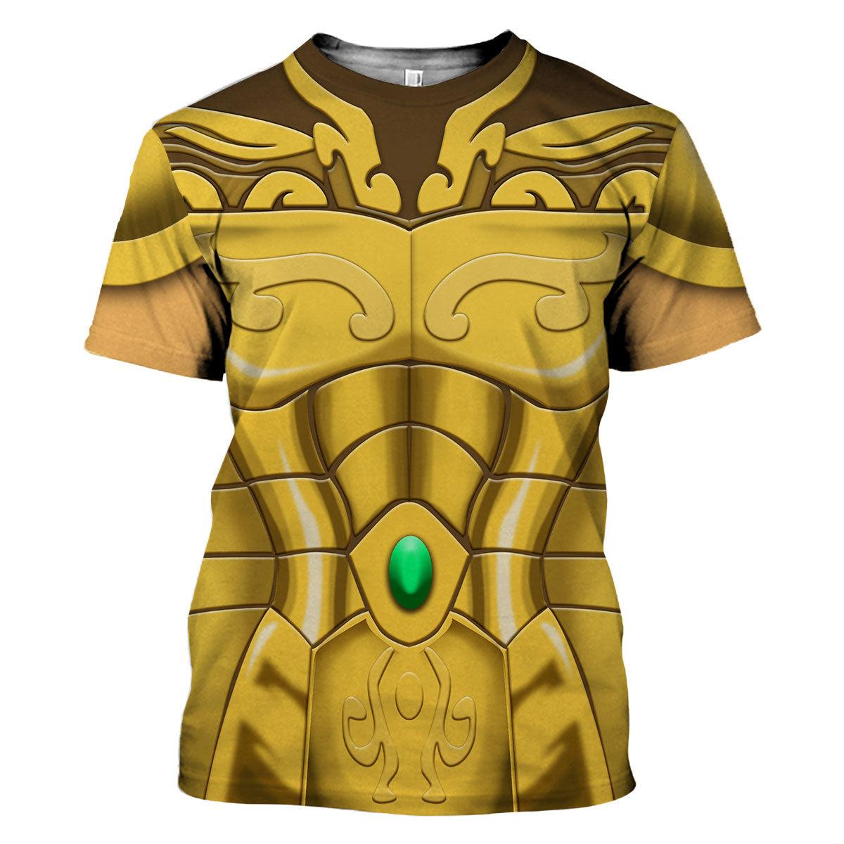 Gearhomie Leo Aiolia Saint Seiya Costume Hoodie Sweatshirt T-Shirt Tracksuit - DucG