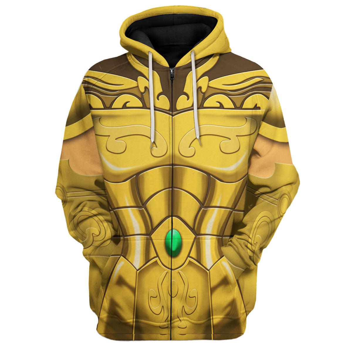 Gearhomie Leo Aiolia Saint Seiya Costume Hoodie Sweatshirt T-Shirt Tracksuit - DucG