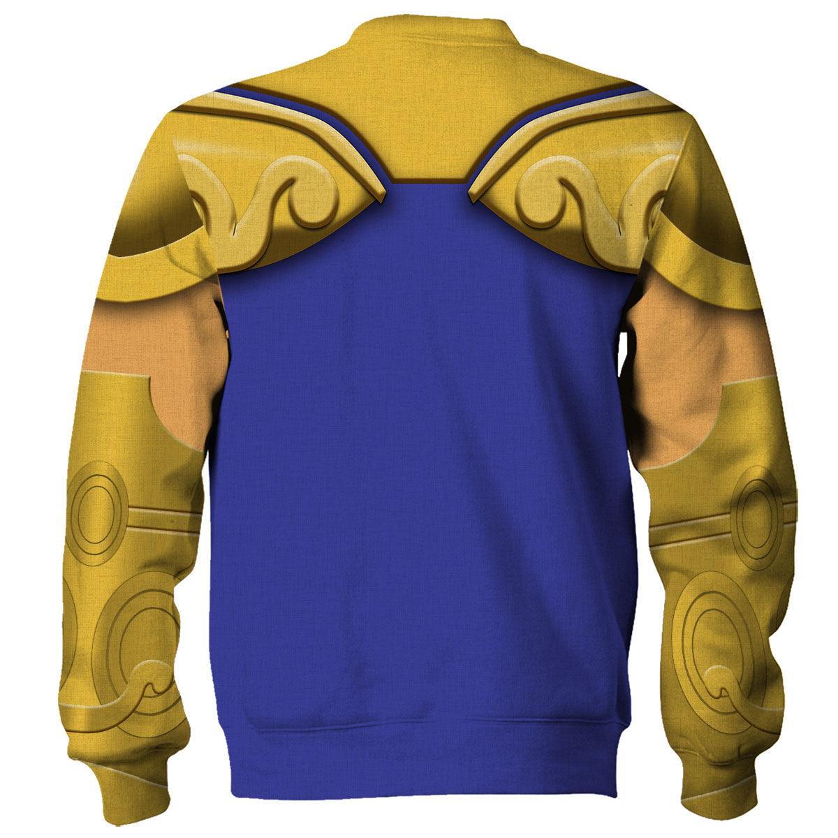 Gearhomie Leo Aiolia Saint Seiya Costume Hoodie Sweatshirt T-Shirt Tracksuit - DucG