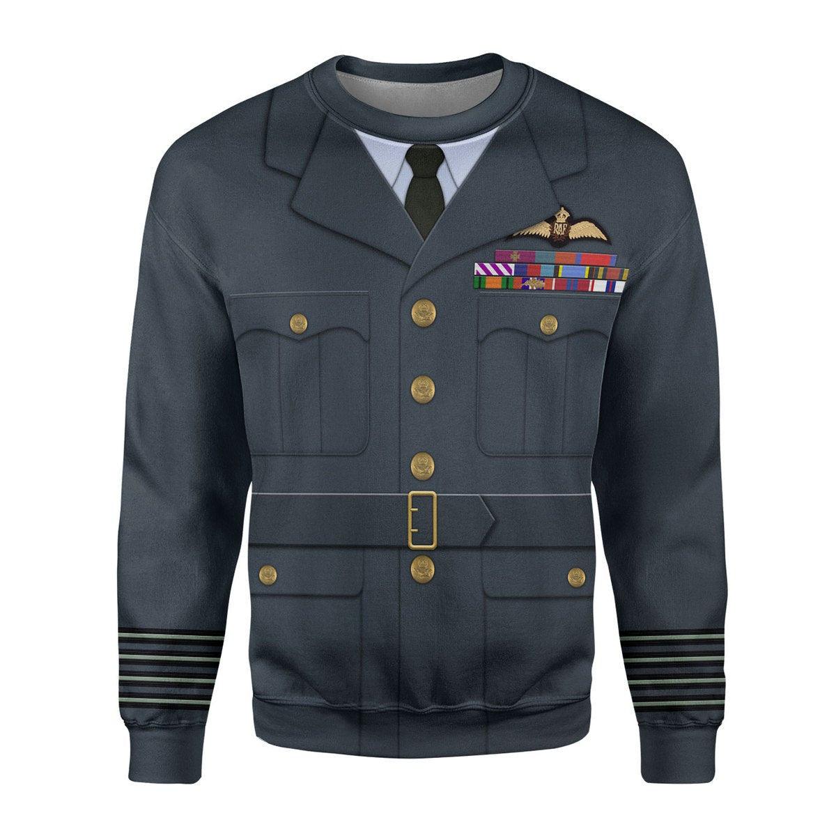 Gearhomie Leonard Cheshire Royal Air Force Pilot Uniform Costume Hoodie Sweatshirt T-Shirt Tracksuit - Gearhomie.com