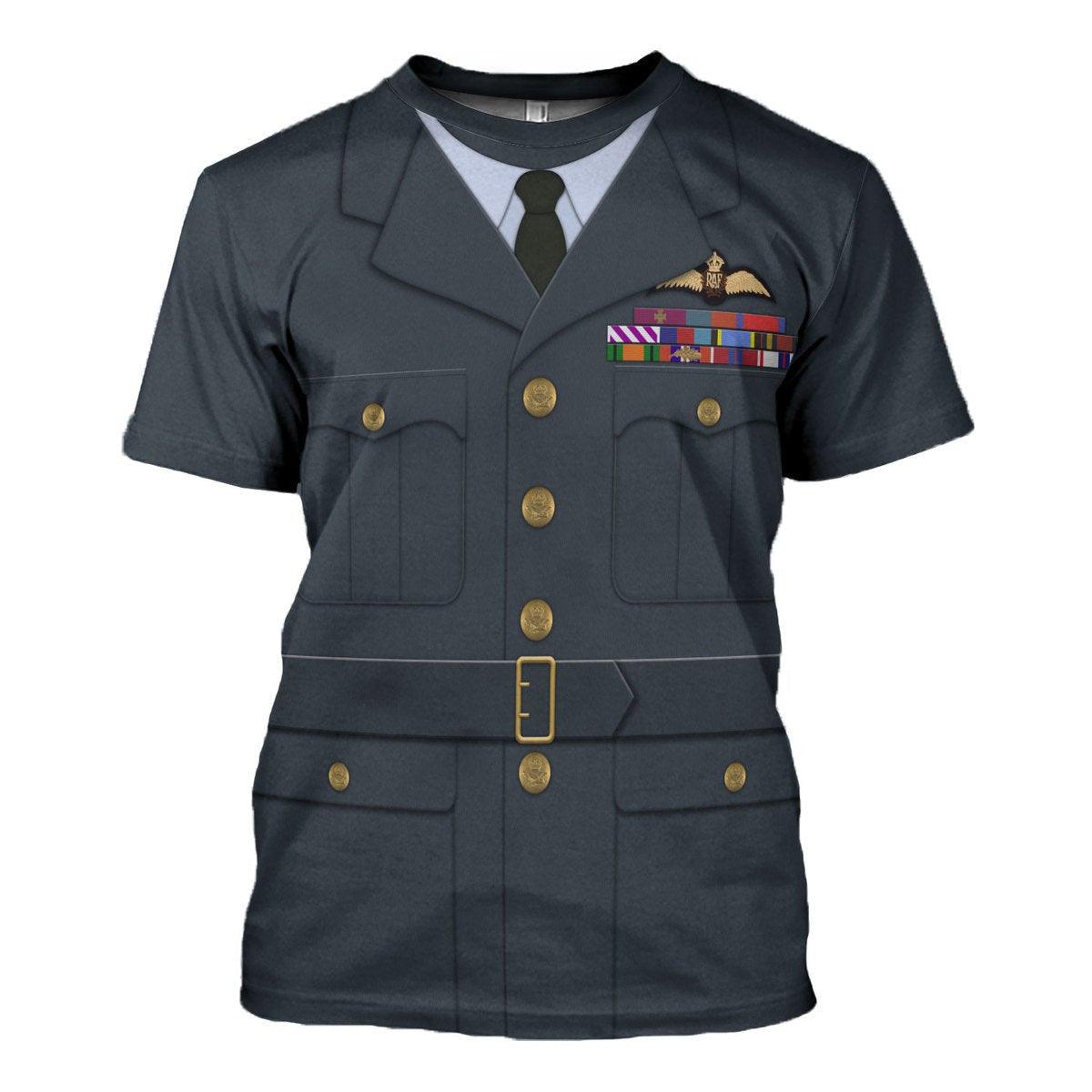 Gearhomie Leonard Cheshire Royal Air Force Pilot Uniform Costume Hoodie Sweatshirt T-Shirt Tracksuit - Gearhomie.com