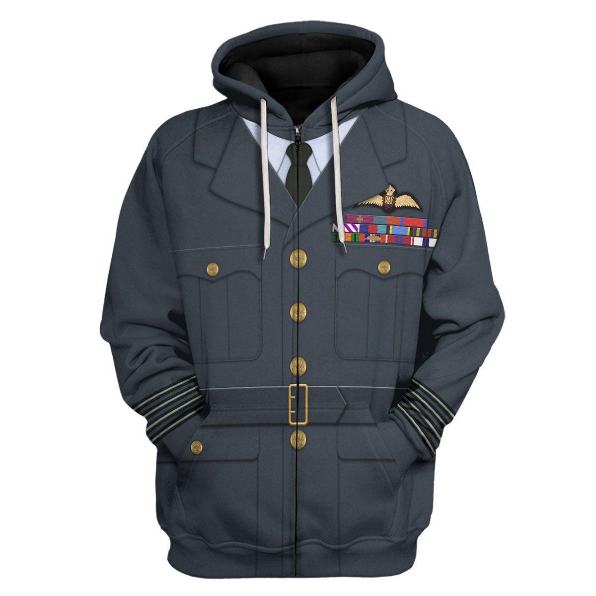 Gearhomie Leonard Cheshire Royal Air Force Pilot Uniform Costume Hoodie Sweatshirt T-Shirt Tracksuit - Gearhomie.com