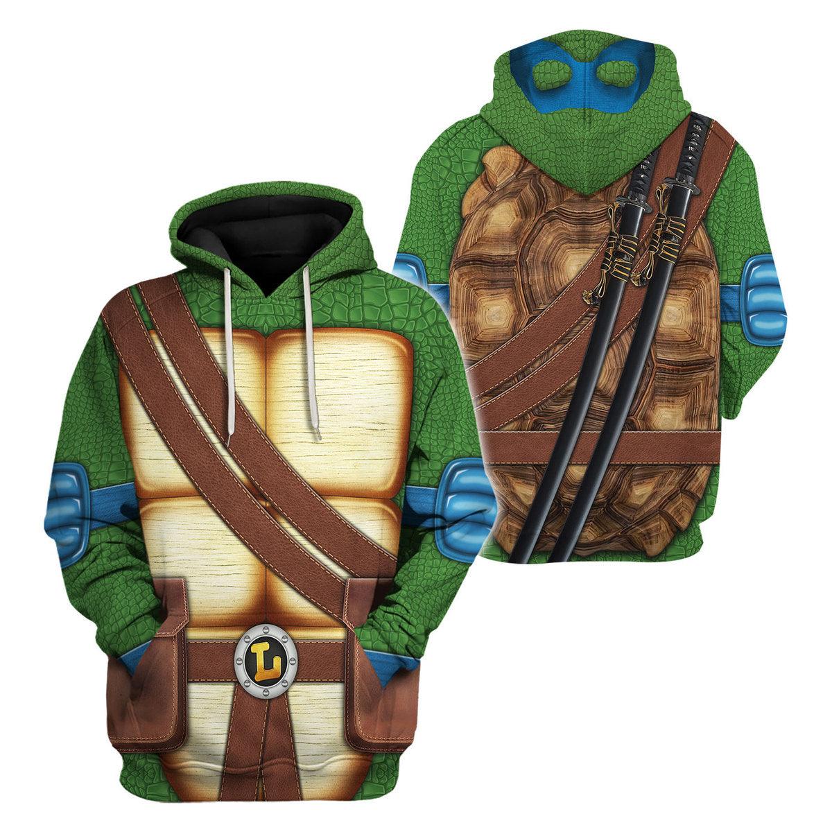 Gearhomie Leonardo Ninja Turtles Costume Hoodie Sweatshirt T-Shirt ZipHoodie Sweatpants - Gearhomie.com