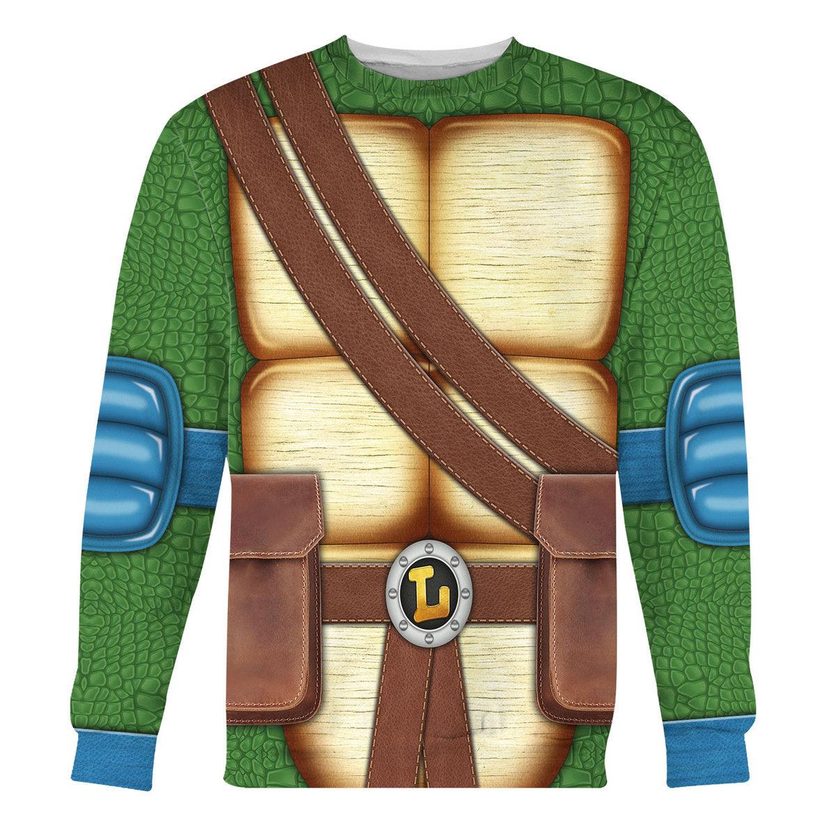 Gearhomie Leonardo Ninja Turtles Costume Hoodie Sweatshirt T-Shirt ZipHoodie Sweatpants - Gearhomie.com