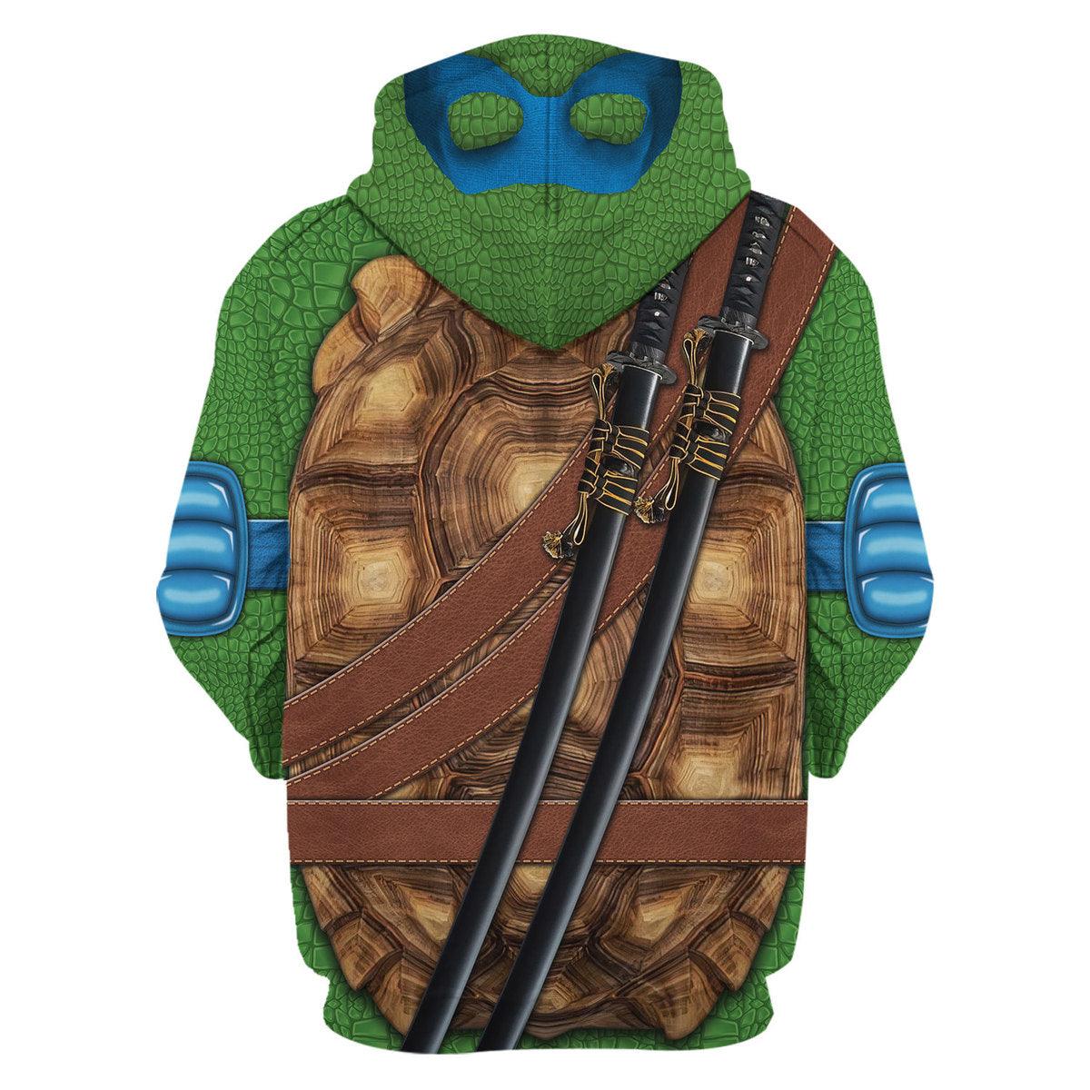 Gearhomie Leonardo Ninja Turtles Costume Hoodie Sweatshirt T-Shirt ZipHoodie Sweatpants - Gearhomie.com