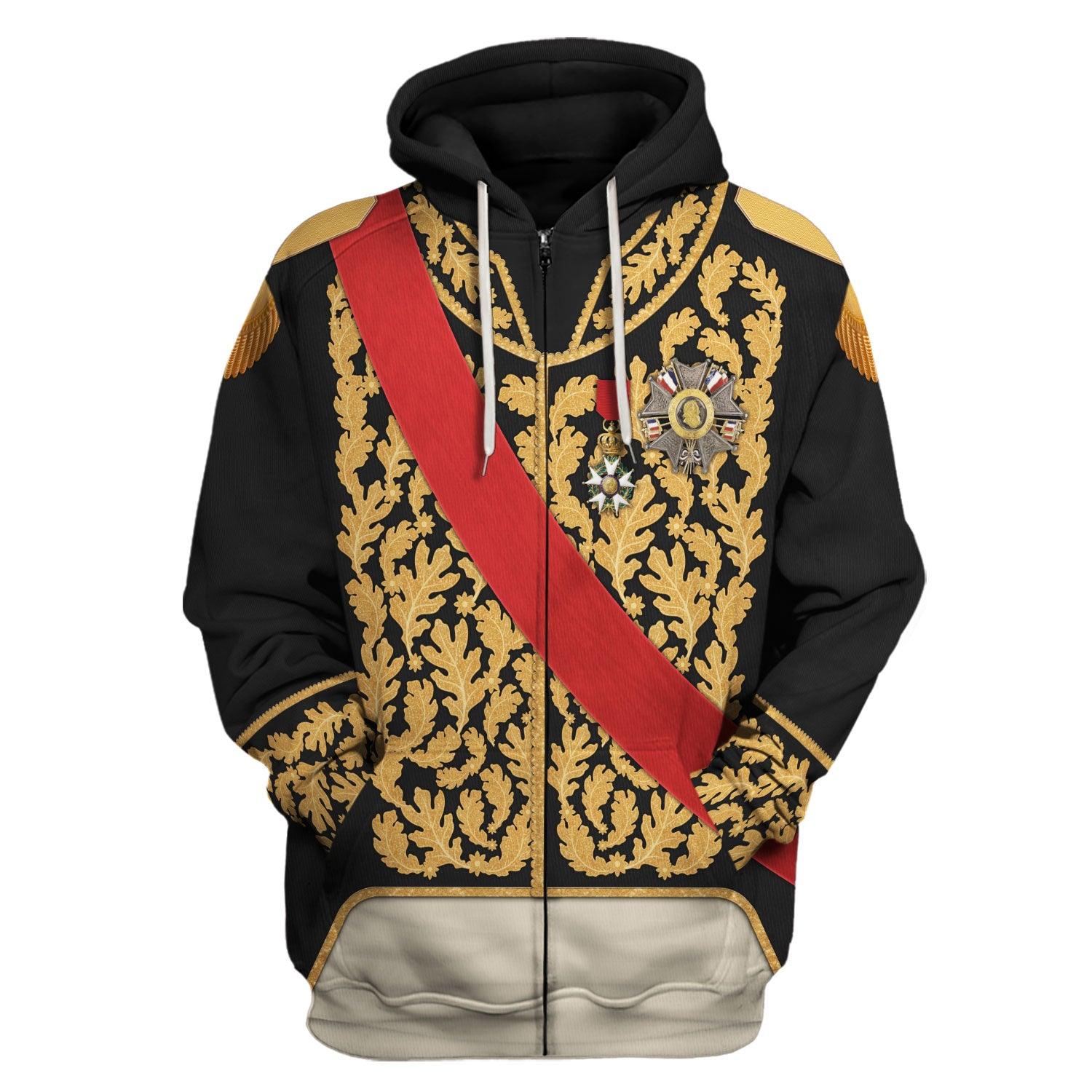 Gearhomie Louis Philippe I of France in Coronation Robes Uniform All Over Print Hoodie Sweatshirt T-Shirt Tracksuit - Gearhomie.com