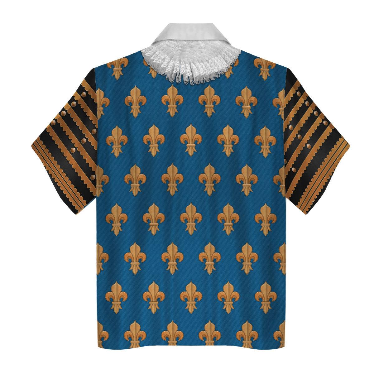 Gearhomie Louis XIII of France Warrior King Costume All Over Print Hoodie Sweatshirt T-Shirt Tracksuit - Gearhomie.com