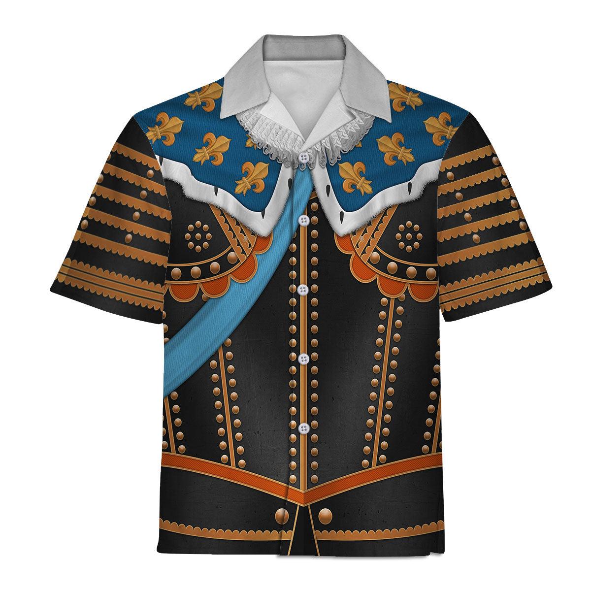 Gearhomie Louis XIII of France Warrior King Costume All Over Print Hoodie Sweatshirt T-Shirt Tracksuit - Gearhomie.com