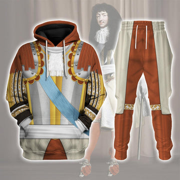 Gearhomie Louis XIV of France Armour Costume All Over Print Hoodie Sweatshirt T-Shirt Tracksuit - Gearhomie.com