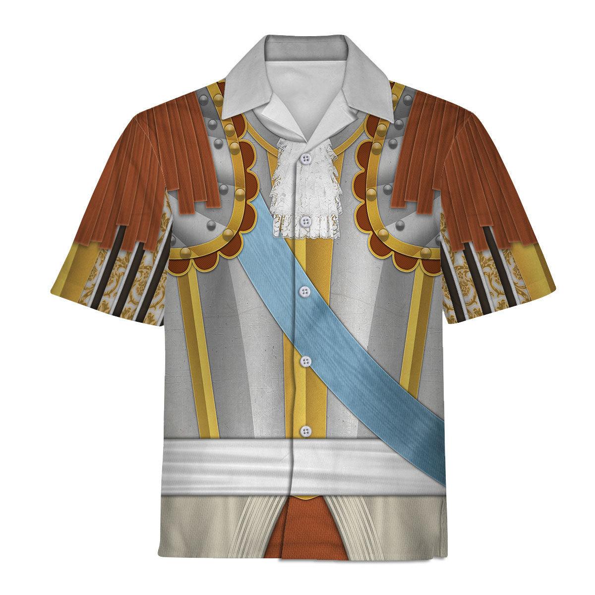 Gearhomie Louis XIV of France Armour Costume All Over Print Hoodie Sweatshirt T-Shirt Tracksuit - Gearhomie.com