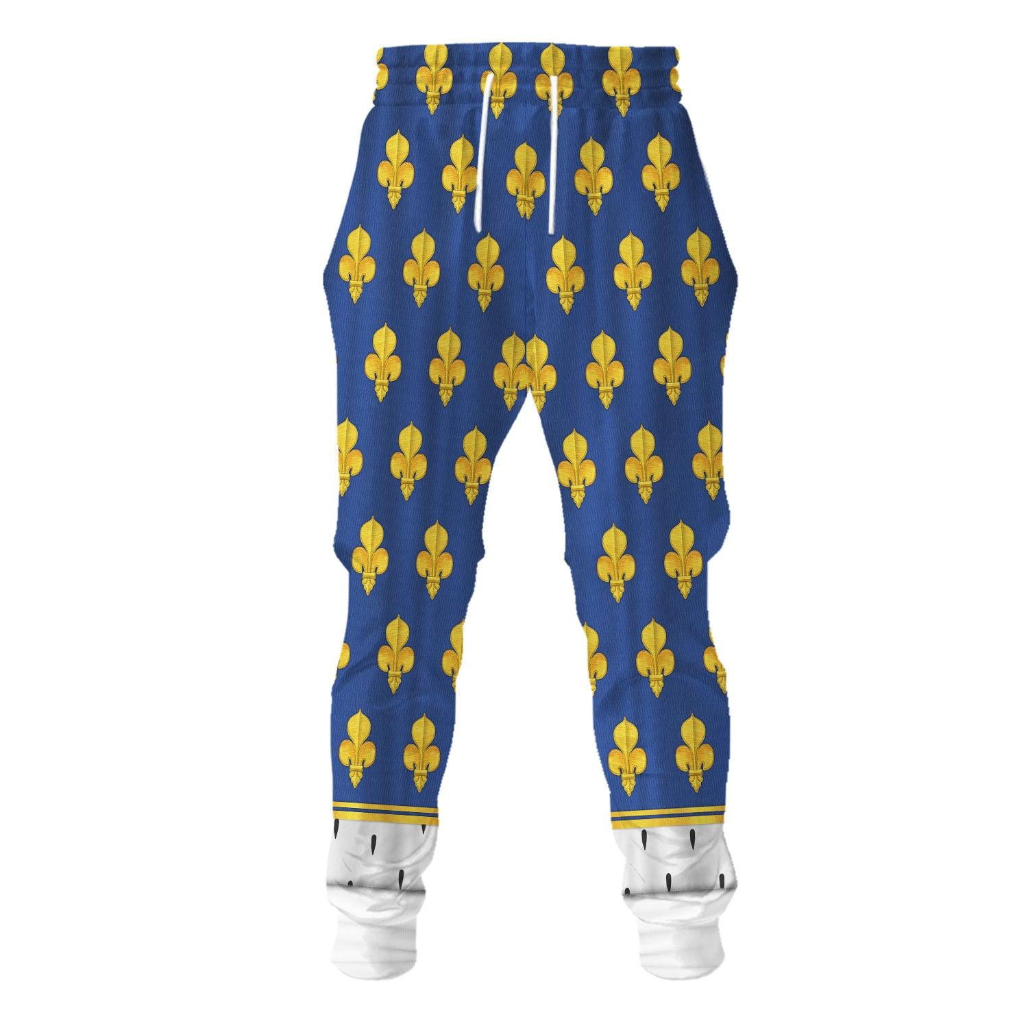 Gearhomie Louis XIV of France in Coronation Robes Costume All Over Print Hoodie Sweatshirt T-Shirt Tracksuit - Gearhomie.com