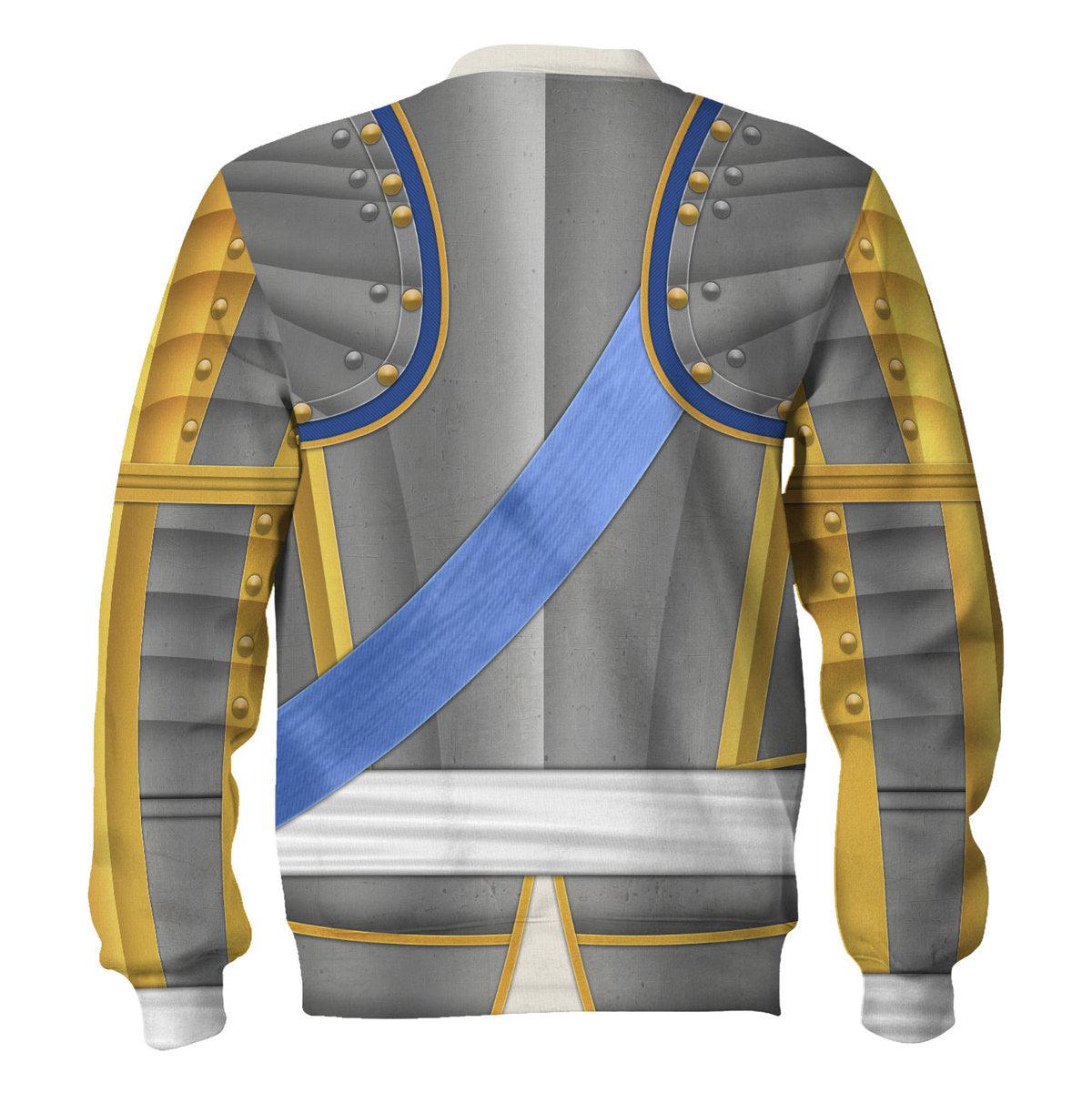Gearhomie Louis XV of France Armour Costume All Over Print Hoodie Sweatshirt T-Shirt Tracksuit - Gearhomie.com