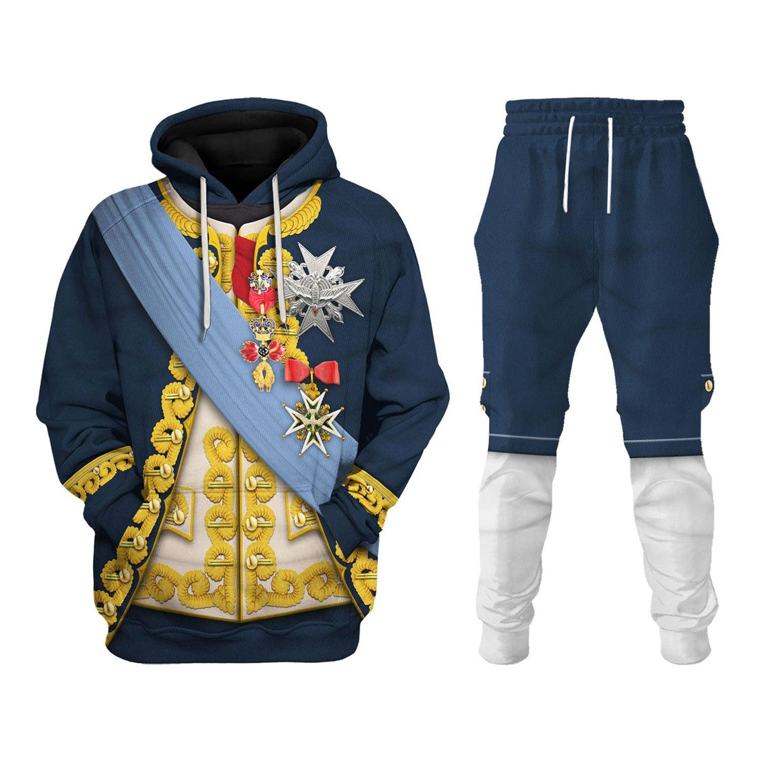 Gearhomie Louis XV of France In 1763 Uniform All Over Print Hoodie Sweatshirt T-Shirt Tracksuit - Gearhomie.com