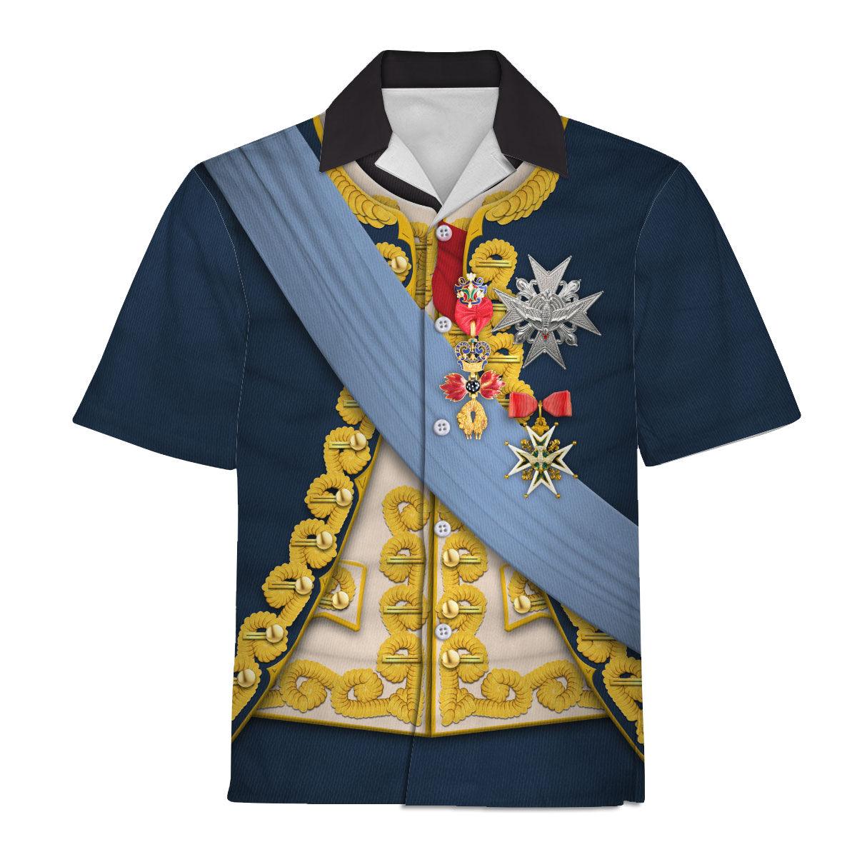 Gearhomie Louis XV of France In 1763 Uniform All Over Print Hoodie Sweatshirt T-Shirt Tracksuit - Gearhomie.com