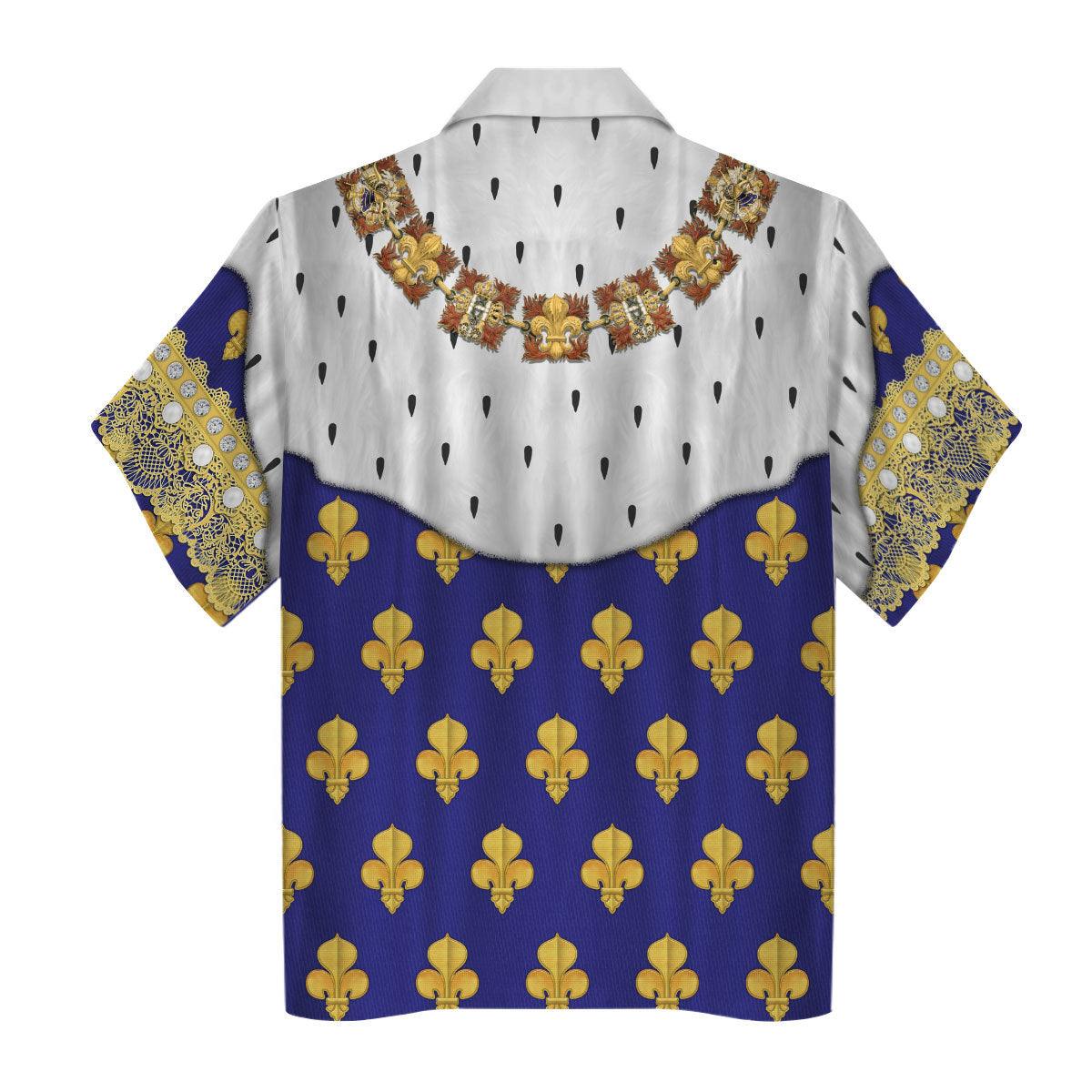 Gearhomie Louis XV of France in Coronation Robes Costume All Over Print Hoodie Sweatshirt T-Shirt Tracksuit - Gearhomie.com