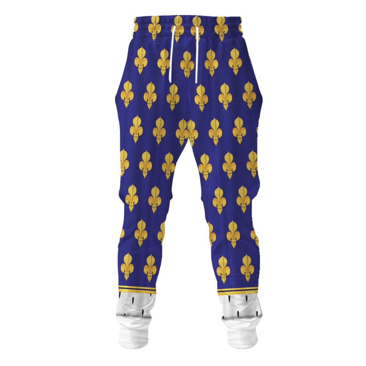 Gearhomie Louis XV of France in Coronation Robes Costume All Over Print Hoodie Sweatshirt T-Shirt Tracksuit - Gearhomie.com