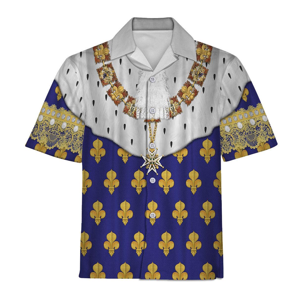 Gearhomie Louis XV of France in Coronation Robes Costume All Over Print Hoodie Sweatshirt T-Shirt Tracksuit - Gearhomie.com