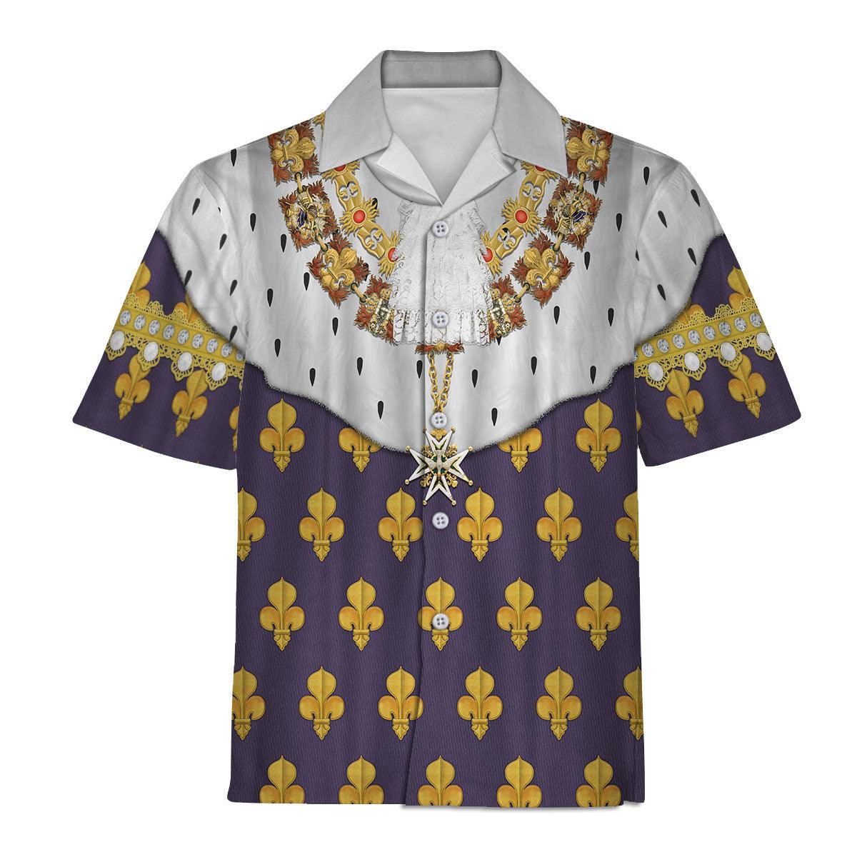 Gearhomie Louis XVI of France in Coronation Robes Costume All Over Print Hoodie Sweatshirt T-Shirt Tracksuit - Gearhomie.com