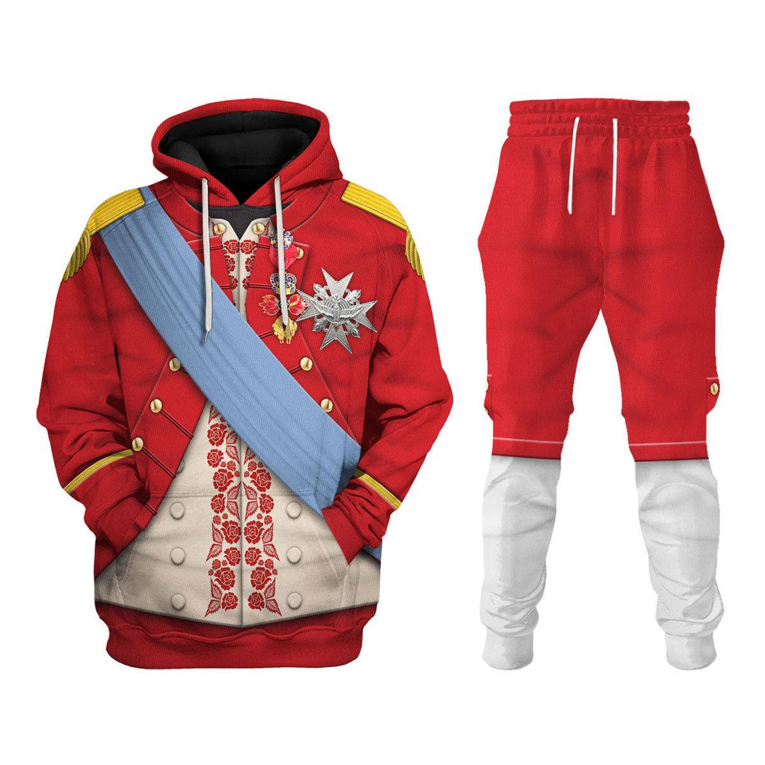 Gearhomie Louis XVI of France Uniform All Over Print Hoodie Sweatshirt T-Shirt Tracksuit - Gearhomie.com