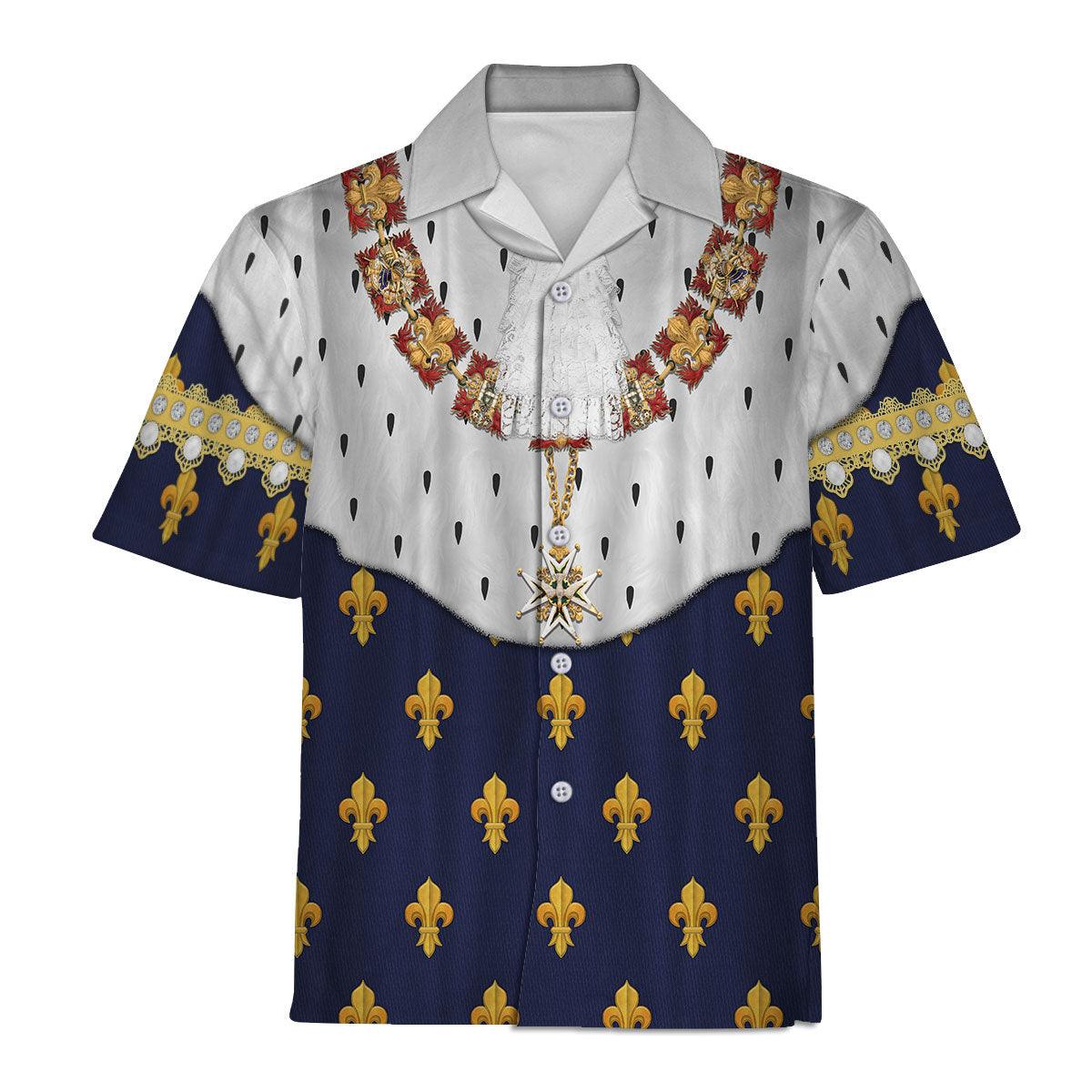 Gearhomie Louis XVIII of France in Coronation Robes Costume All Over Print Hoodie Sweatshirt T-Shirt Tracksuit - Gearhomie.com