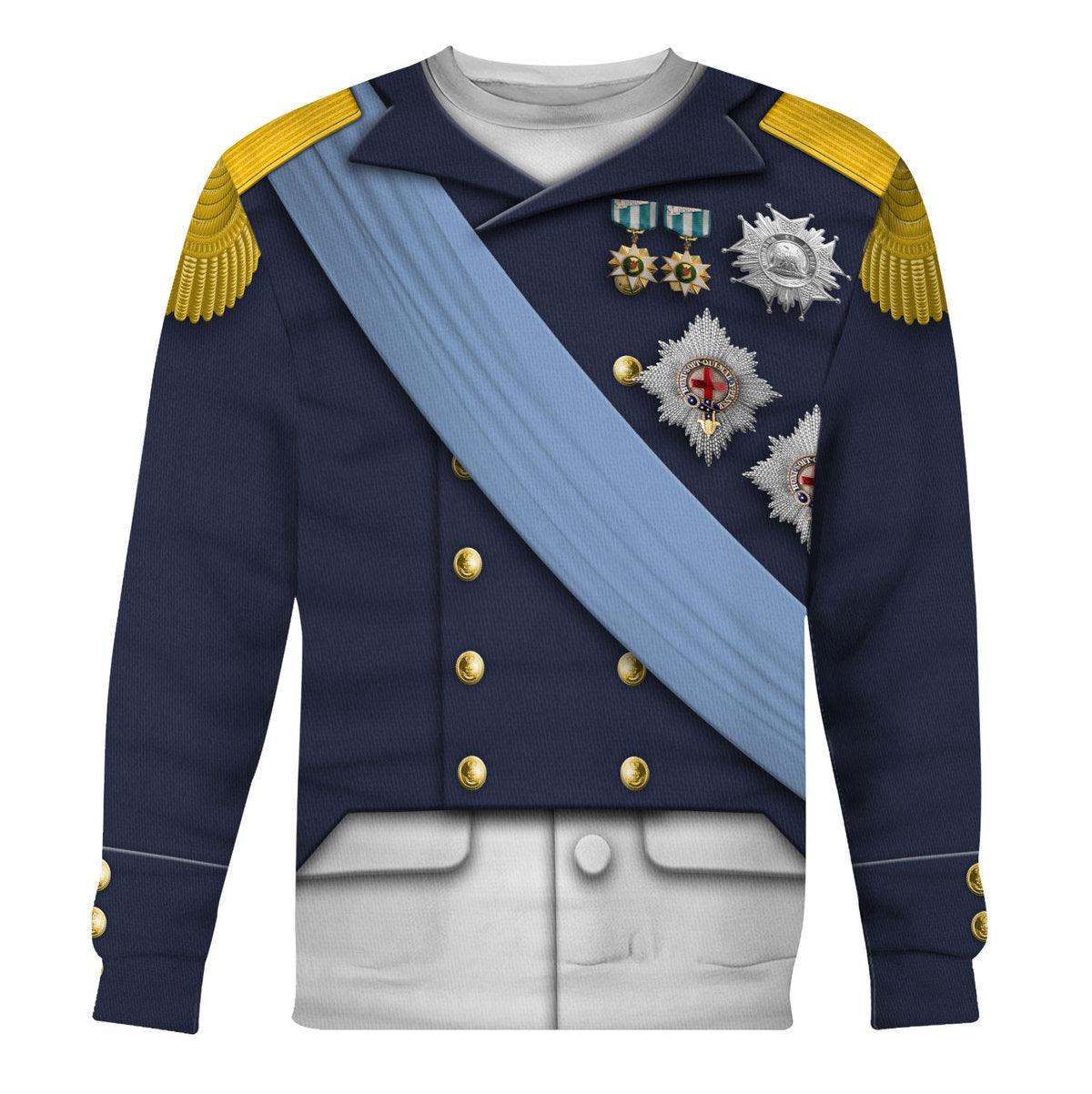 Gearhomie Louis XVIII of France Uniform All Over Print Hoodie Sweatshirt T-Shirt Tracksuit - Gearhomie.com
