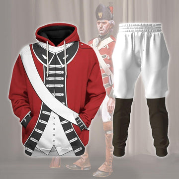 Gearhomie Loyalist Redcoat American Revolutionary War Costume Hoodie Sweatshirt T-Shirt Tracksuit - Gearhomie.com