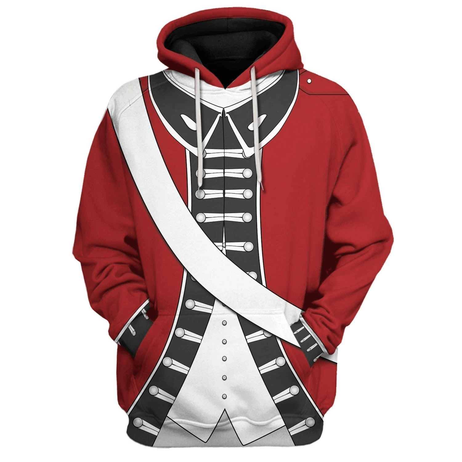 Gearhomie Loyalist Redcoat American Revolutionary War Costume Hoodie Sweatshirt T-Shirt Tracksuit - Gearhomie.com