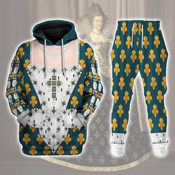 Oodiegang Marie de Medici Queen of France Costume All Over Print Hoodie Sweatshirt T-Shirt Tracksuit - Oodiegang.com