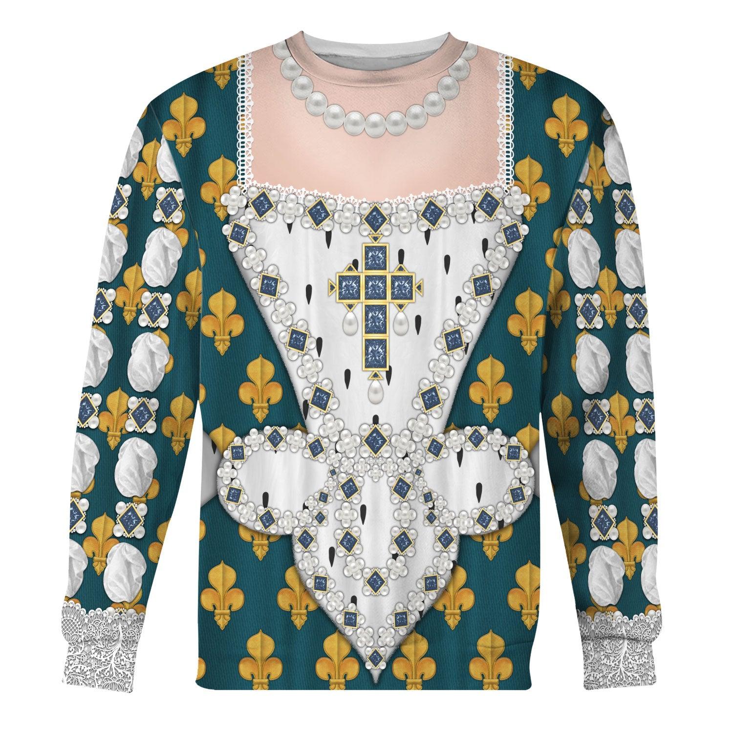 Gearhomie Marie de Medici Queen of France Costume All Over Print Hoodie Sweatshirt T-Shirt Tracksuit - Gearhomie.com