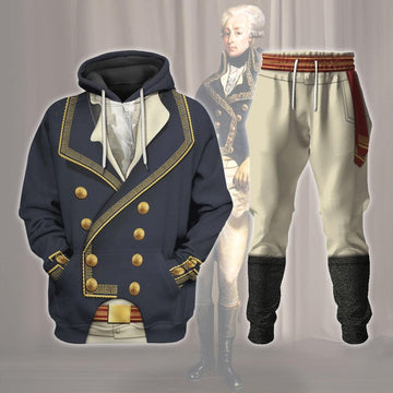 Gearhomie Marquis de Lafayette American Revolutionary War Costume Hoodie Sweatshirt T-Shirt Tracksuit - Gearhomie.com