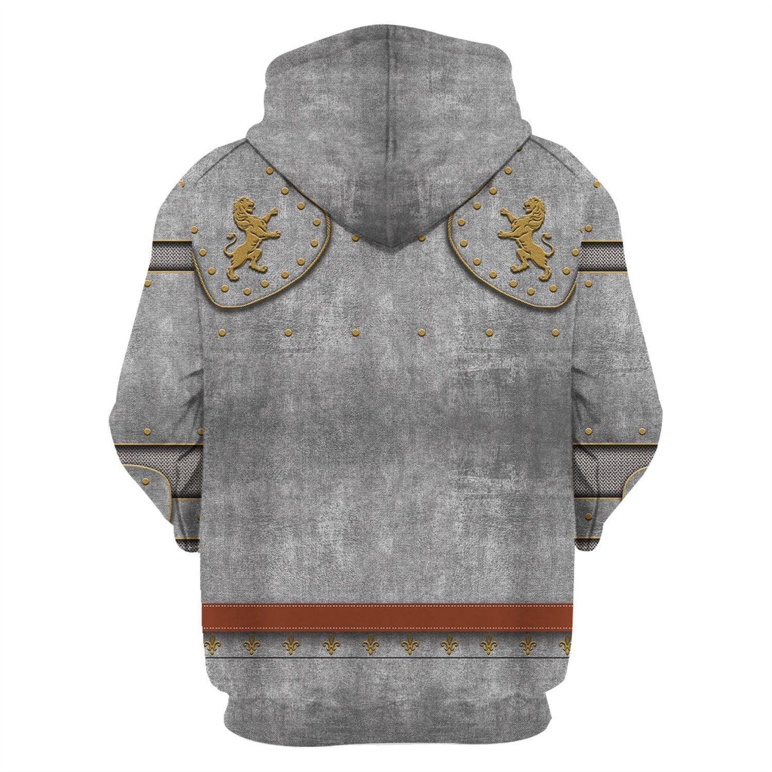 Gearhomie Medieval Suit of Armor Costume Hoodie Sweatshirt T-Shirt Tracksuit - Gearhomie.com