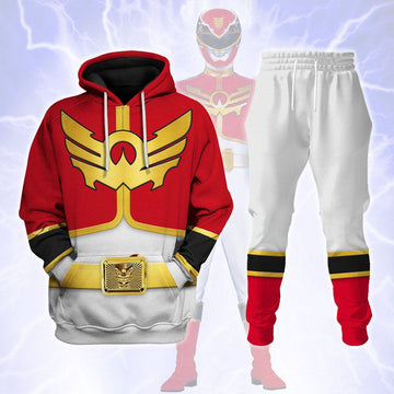 Gearhomie Megaforce Red Ranger Hoodies Sweatshirt T-shirt Hawaiian Sweatpants - Gearhomie.com
