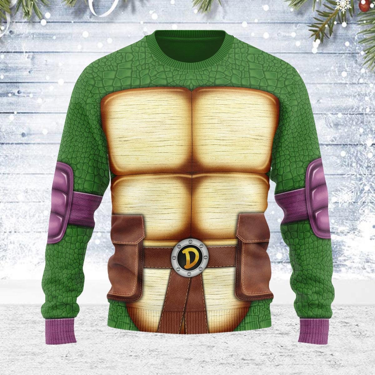 Gearhomie Merry Christmas Donatello Ninja Turtle Unisex Wool Sweater - Gearhomie.com