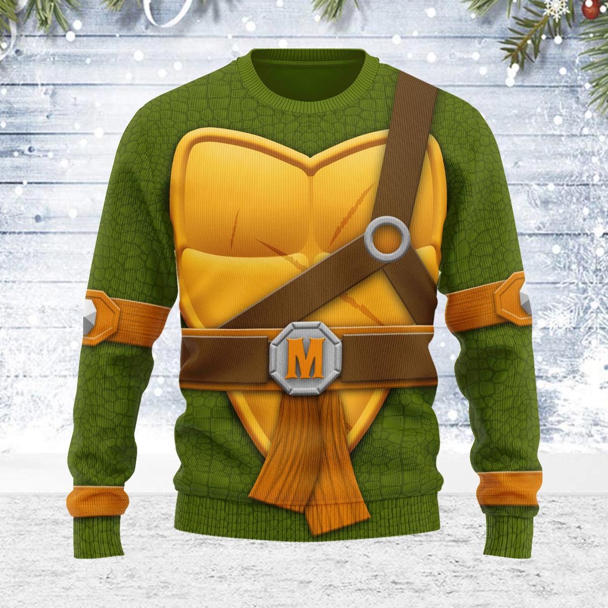 Gearhomie Merry Christmas Michelangelo Unisex Wool Sweater - Gearhomie.com