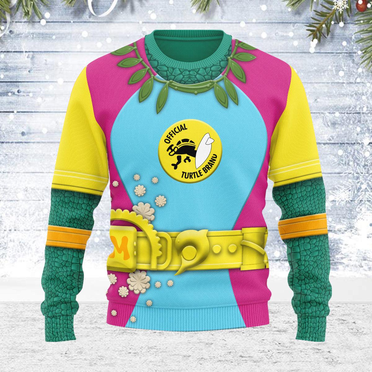 Gearhomie Merry Christmas Sewer Surfer Mike Unisex Wool Sweater - Gearhomie.com