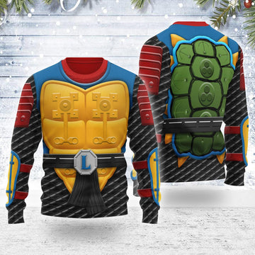 Gearhomie Merry Christmas Ultimates! Sewer Samurai Leonardo Unisex Wool Sweater - Gearhomie.com