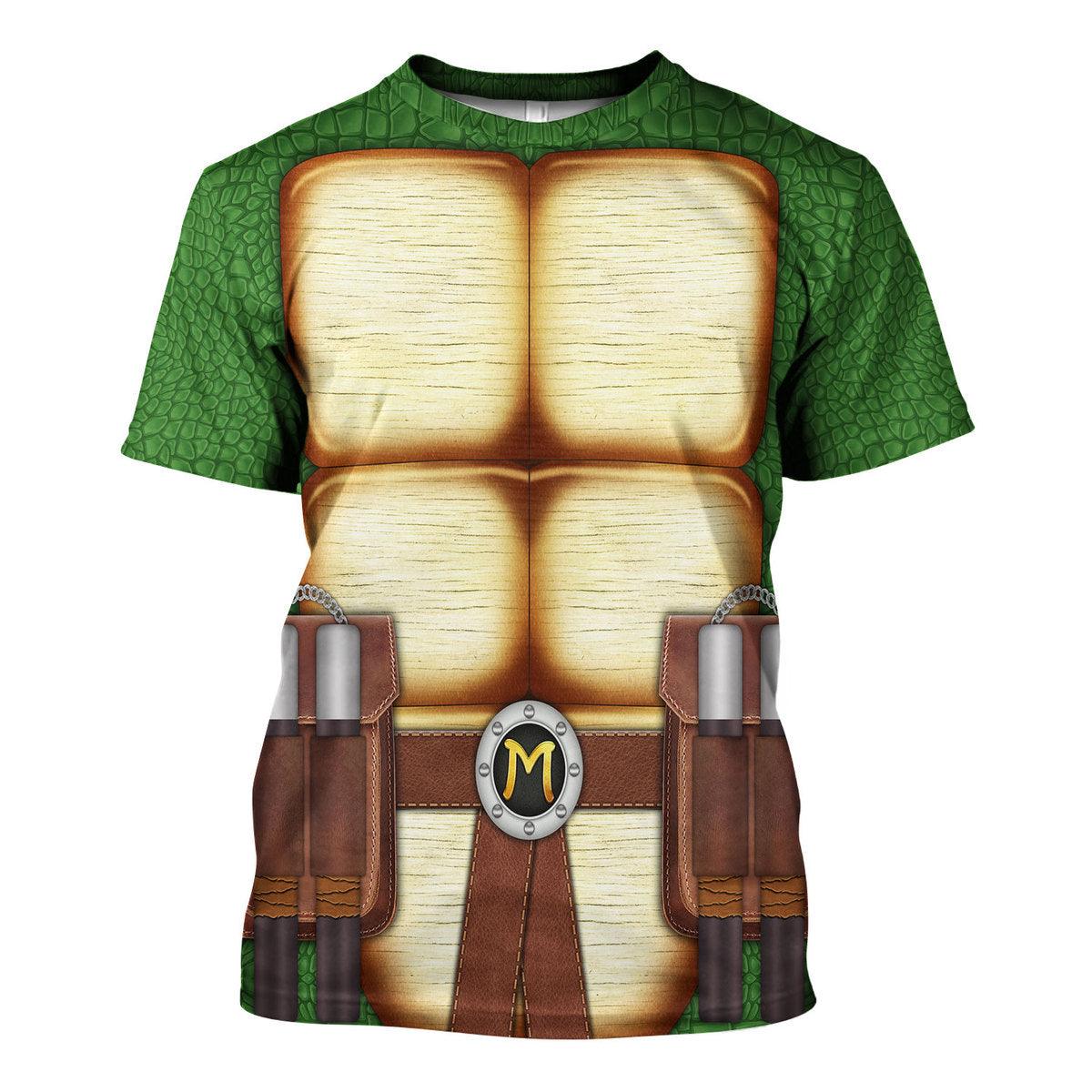 Gearhomie Michelangelo Ninja Turtles Costume Hoodie Sweatshirt T-Shirt ZipHoodie Sweatpants - Gearhomie.com