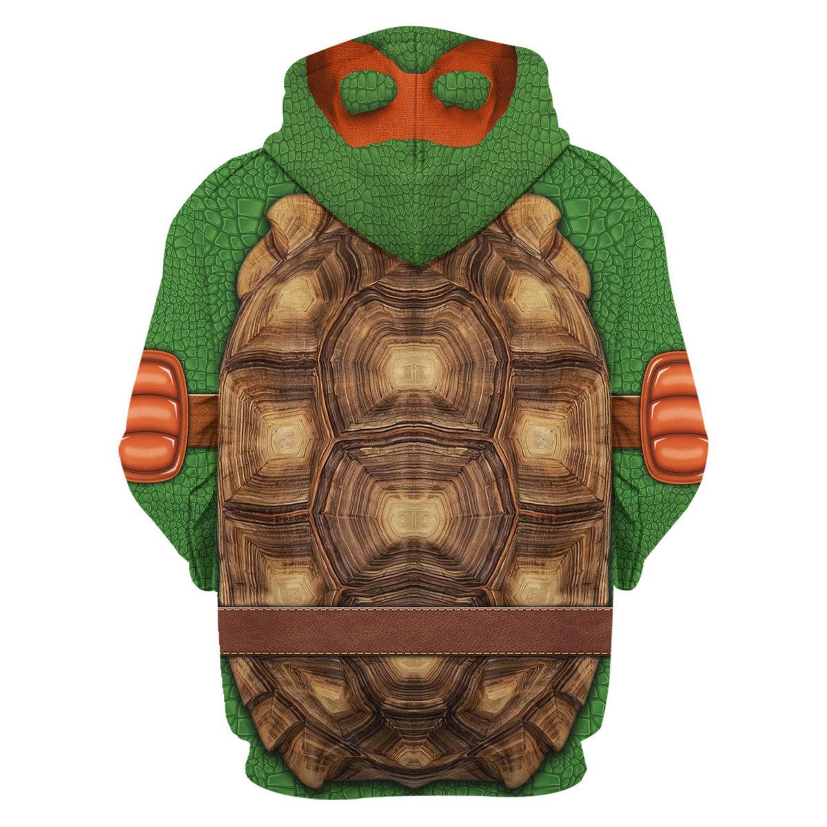 Gearhomie Michelangelo Ninja Turtles Costume Hoodie Sweatshirt T-Shirt ZipHoodie Sweatpants - Gearhomie.com