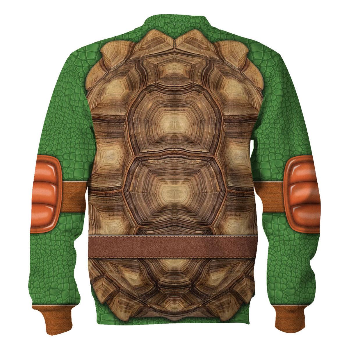 Gearhomie Michelangelo Ninja Turtles Costume Hoodie Sweatshirt T-Shirt ZipHoodie Sweatpants - Gearhomie.com