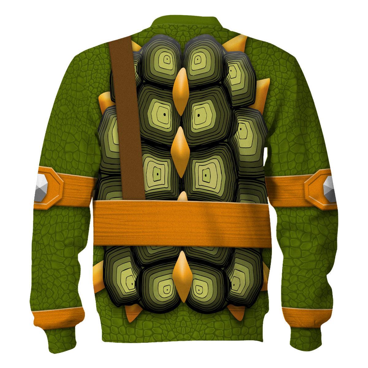 Gearhomie Michelangelo TMNT Costume Hoodie Sweatshirt T-Shirt Sweatpants - Gearhomie.com