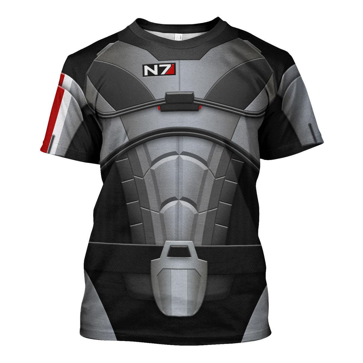 Gearhomie N7 Armor Hoodie Sweatshirt T-shirt Sweatpants Outfit Cosplay Costumes - Gearhomie.com